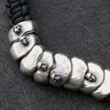 Silver Parachute Cord Woven Bracelet Skull Armour – Jewelry Gift Ideas — 6