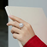S925 Silver Moissanite Ring Flowers Female New Trendy – Gifts for Her — 12