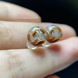 Pearl Carved Pearl Skull Stud Earrings – Useful Gifts — 3