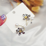 Female Asymmetric Delicate Flower Earrings – Gifts for Her — 5