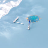 Stud earrings gradient blue diamond earrings – Useful Gifts — 2