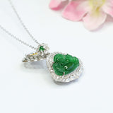 Fashion Silver Inlaid Natural Jade Pendant – Jewelry Gift Ideas — 1