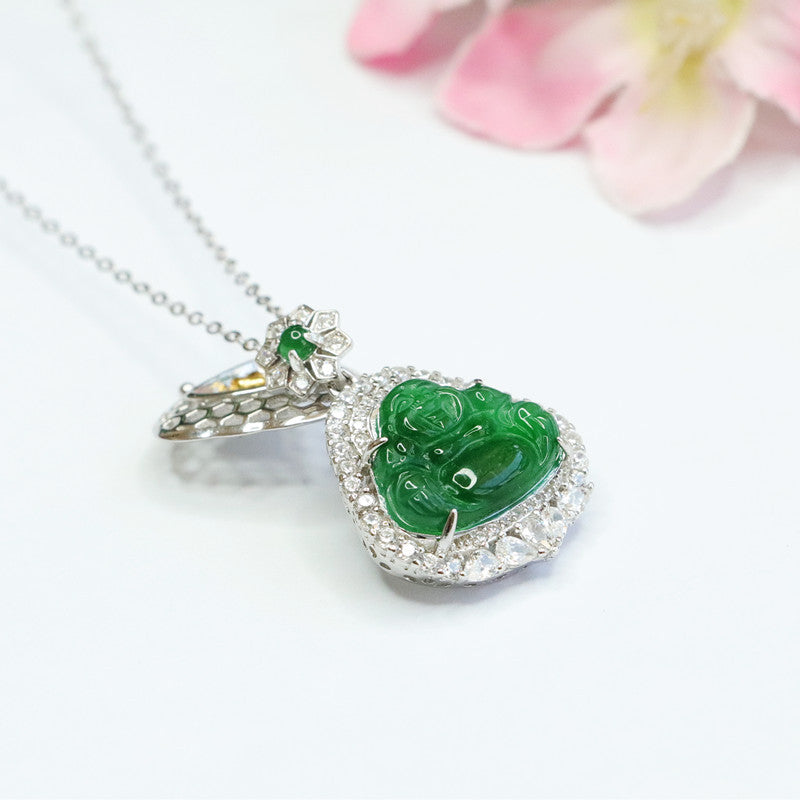 Fashion Silver Inlaid Natural Jade Pendant – Jewelry Gift Ideas — 1