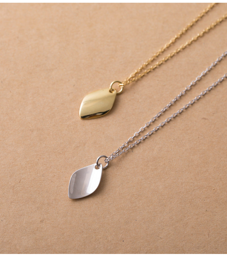 Diamond Curved Pendant Necklace – Jewelry Gift Ideas — 1
