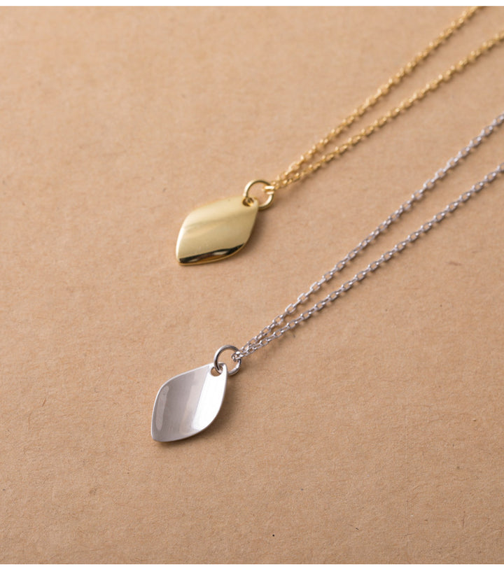 Diamond Curved Pendant Necklace – Jewelry Gift Ideas — 1