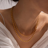 Stainless Steel Double-layer Necklace – Jewelry Gift Ideas — 2