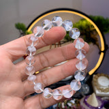 Natural White Crystal Ghost Pyramid Bracelet – Jewelry Gift Ideas — 1