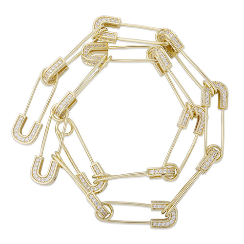 Detachable Safety Pin Necklace Bracelet – Jewelry Gift Ideas — 1