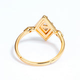 Oil-Drop White Zirconium Diamond Geometric Ring – Everyday Gifts — 3