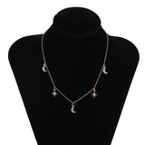 Fashion Moon Star Tassel Necklace Short Women – Jewelry Gift Ideas — 4