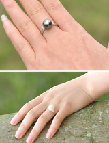 Natural freshwater pearl ring personality opening – Unique Gift Ideas — 6