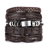 Men's Cross Braided Leather Adjustable Set – Jewelry Gift Ideas — 6