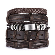 Men's Cross Braided Leather Adjustable Set – Jewelry Gift Ideas — 6