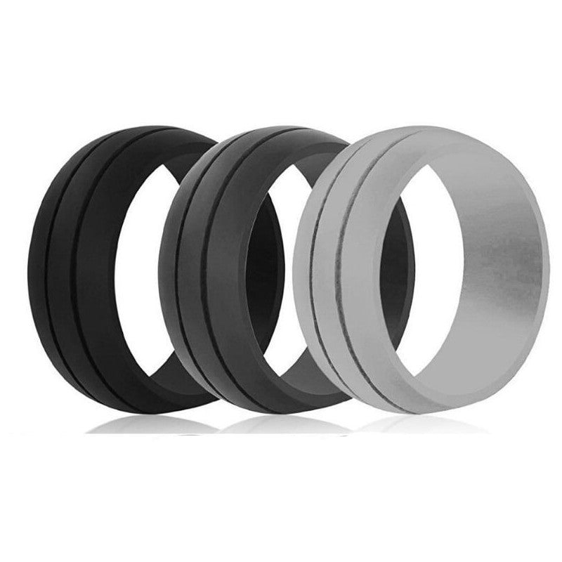 Wide double slot silicone ring – Small Gift Ideas — 1