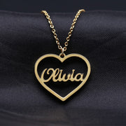 Personalized Custom Heart Pendant Letter Necklace – Jewelry Gift Ideas — 2