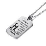 From Mom to Son - Stainless Steel Dog Tag – Jewelry Gift Ideas — 3