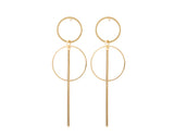 Gold Metal Tassel Earrings – Everyday Gifts — 2