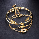 Leaves Diamond Knot Carved Hollow Bracelet – Jewelry Gift Ideas — 4