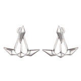 Glossy Asymmetric Double Diamond Earrings – Small Gift Ideas — 5