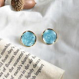 Geometric color drop oil stitching earrings – Stylish Gifts — 8