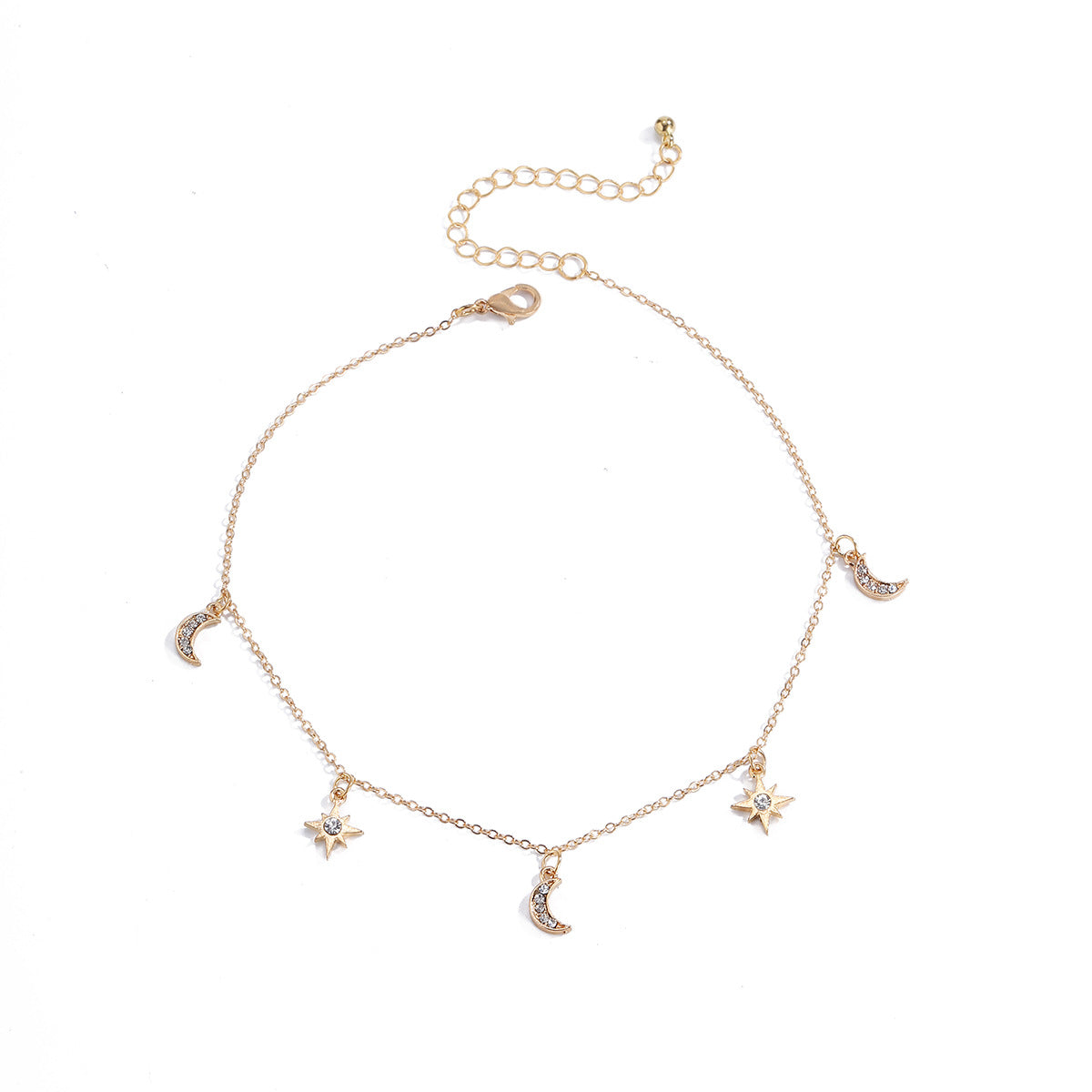 Fashion Moon Star Tassel Necklace Short Women – Jewelry Gift Ideas — 1