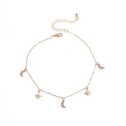 Fashion Moon Star Tassel Necklace Short Women – Jewelry Gift Ideas — 1