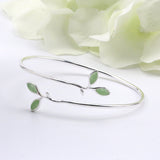 Simple And Handmade Tree Leaf Green Opal Bracelet – Jewelry Gift Ideas — 4