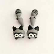 Animal Soft Clay Earrings Cute Cartoon Handmade – Thoughtful Gifts — 3