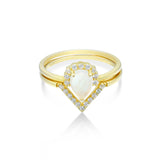 S925 Sterling Silver Moonstone Ring V Shaped – Small Gift Ideas — 4
