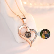 925 Silver Projection Color Photo Heart Necklace – Jewelry Gift Ideas — 9
