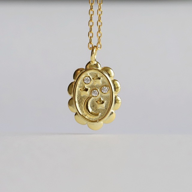 Personalized micro star and moon necklace – Jewelry Gift Ideas — 1