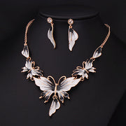Drop Oil Butterfly Necklace Earring Set – Jewelry Gift Ideas — 5