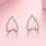 Hollow Out Triangle Zircon Earrings Female Love – Gifts for Her — 5