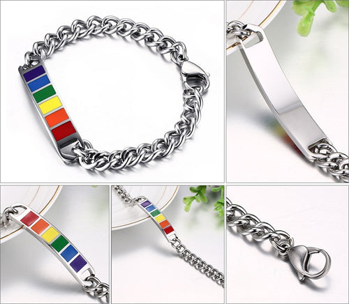 Colored men and women stainless steel bracelet – Jewelry Gift Ideas — 2