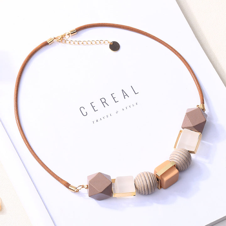 Colored wood pendant necklace – Jewelry Gift Ideas — 1