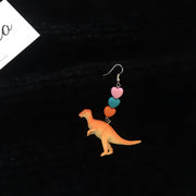 Bungee Beautiful Girl Childlike Dinosaur Earrings – Gifts for Kids — 6