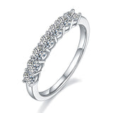 Moissanite Seven Diamond Row S925 Silver Ring – Everyday Gifts — 5