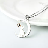 S925 Sterling Silver Jewelry Moon Cat Pendant – Jewelry Gift Ideas — 2