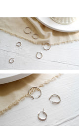 100% S925 Sterling Silver Simple Hollow Earrings – Small Gift Ideas — 4