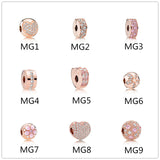 Sterling Silver DIY Bracelet Rose Gold Love Clip – Jewelry Gift Ideas — 6