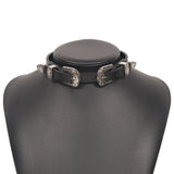 Personalized Neck Leather Metal Buckle Necklace – Jewelry Gift Ideas — 5