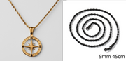 Stainless Steel Compass Circular Necklace – Jewelry Gift Ideas — 4