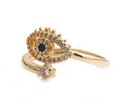 Lucky Eye Shape Geometric Ring Bronze Zirconium – Jewelry Gift Ideas — 15