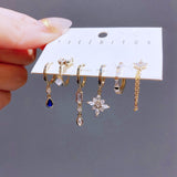 Zircon Earrings Senior Sense Blue Water Drop Set – Practical Gifts — 3