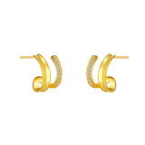 Simple Double-layer Copper-plated Women's Ear Studs – Gifts for Her — 4