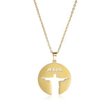 Personalized Silhouette Hollow Text JESUS Pendant – Jewelry Gift Ideas — 5