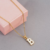 18K Gold Shell Stainless Steel Letter Pendant – Jewelry Gift Ideas — 12