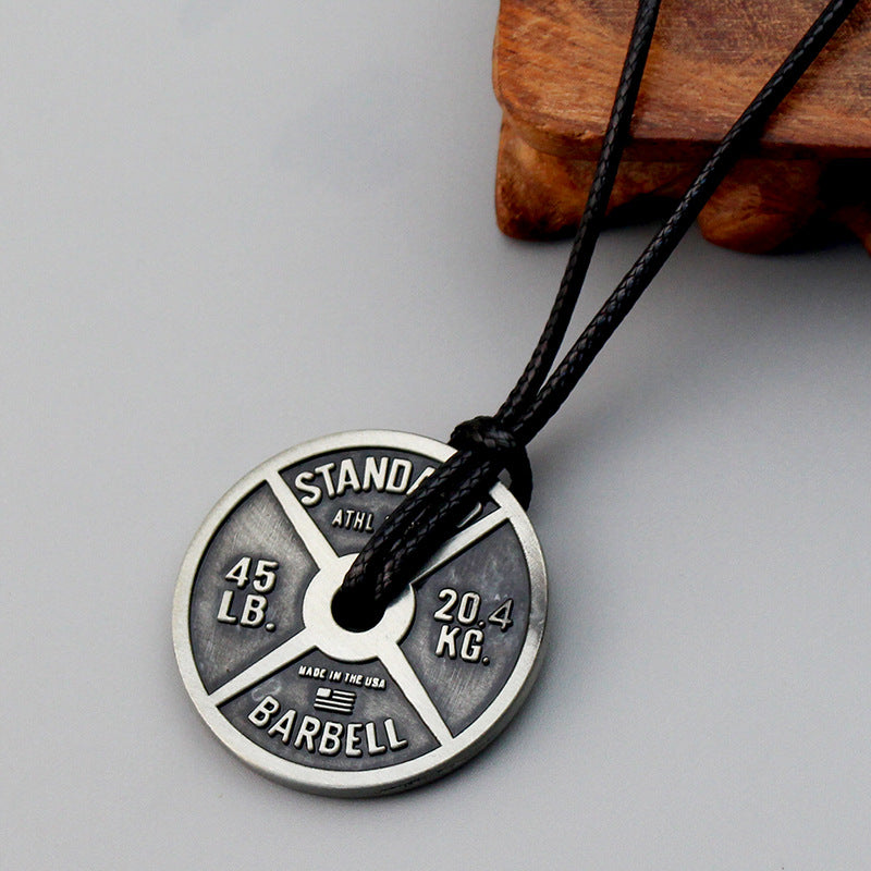 Sports Fitness Series Creative Barbell Necklace – Fitness Gifts — 1
