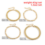 Punk Simple Metallic Thin Chain Anklet – Birthday Gifts — 4