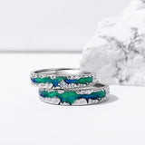Fantasy Gradual Star Sky Pleated Texture Ring Sterling – Stylish Gifts — 2